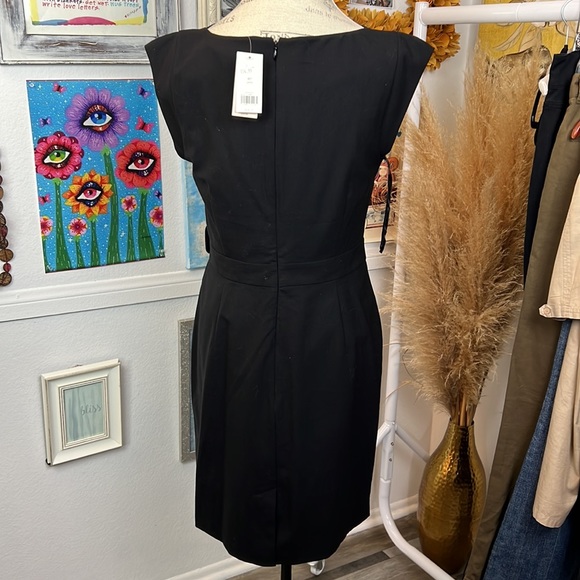 Banana Republic NWT Sheath Black Midi Dress 95%wool+spandex stretch Sleeveless - Picture 5 of 16